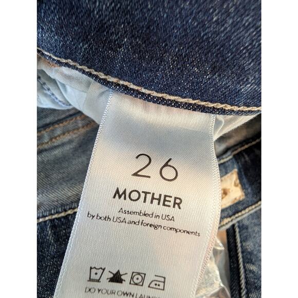 Mother Womens Jeans, Distressed Mother Hustler Ankle Fray Bootcut Jeans, Sz W26 - Picture 3 of 10